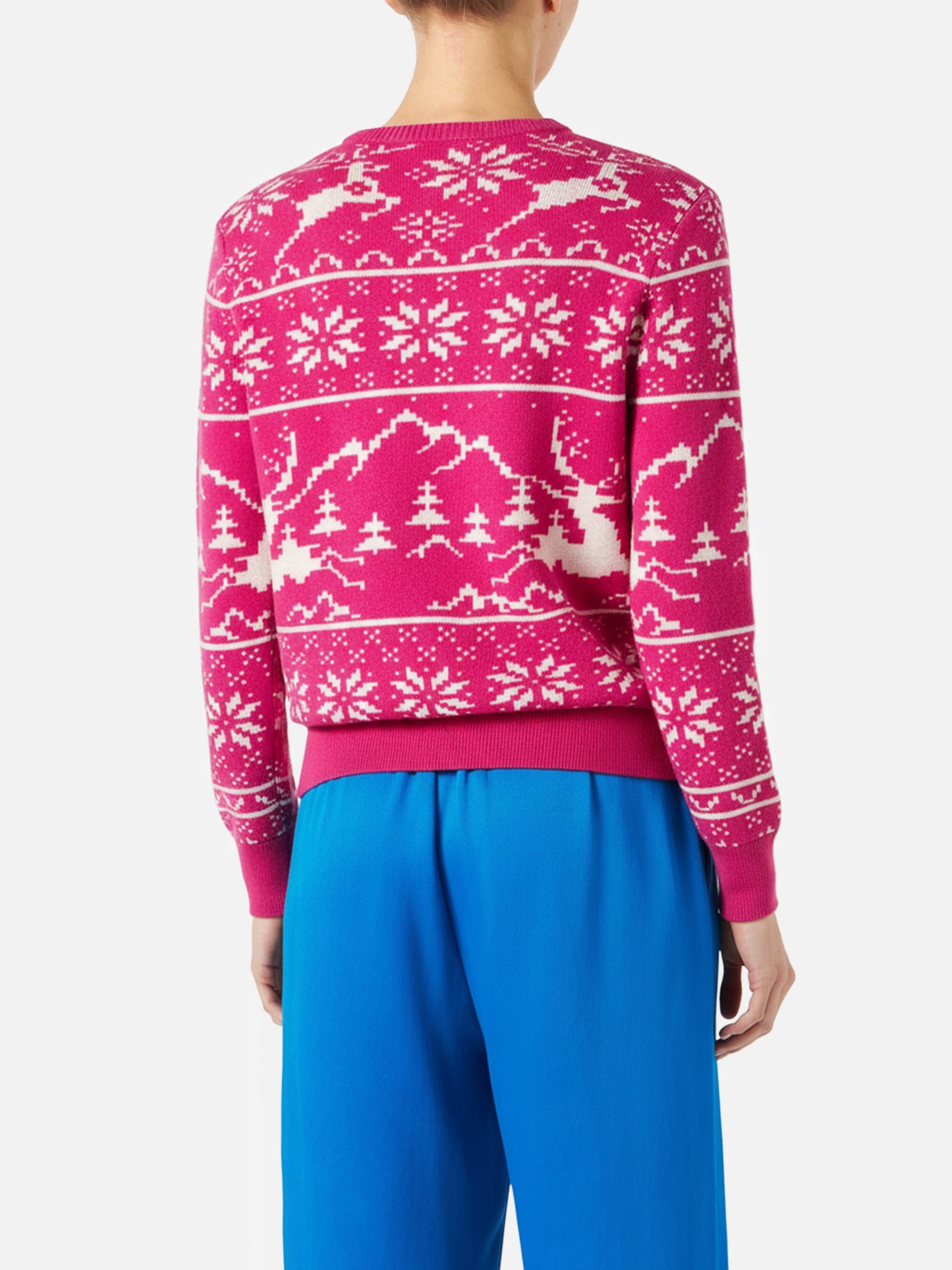 Maglione da donna con fantasia norvegese e ricamo Courma