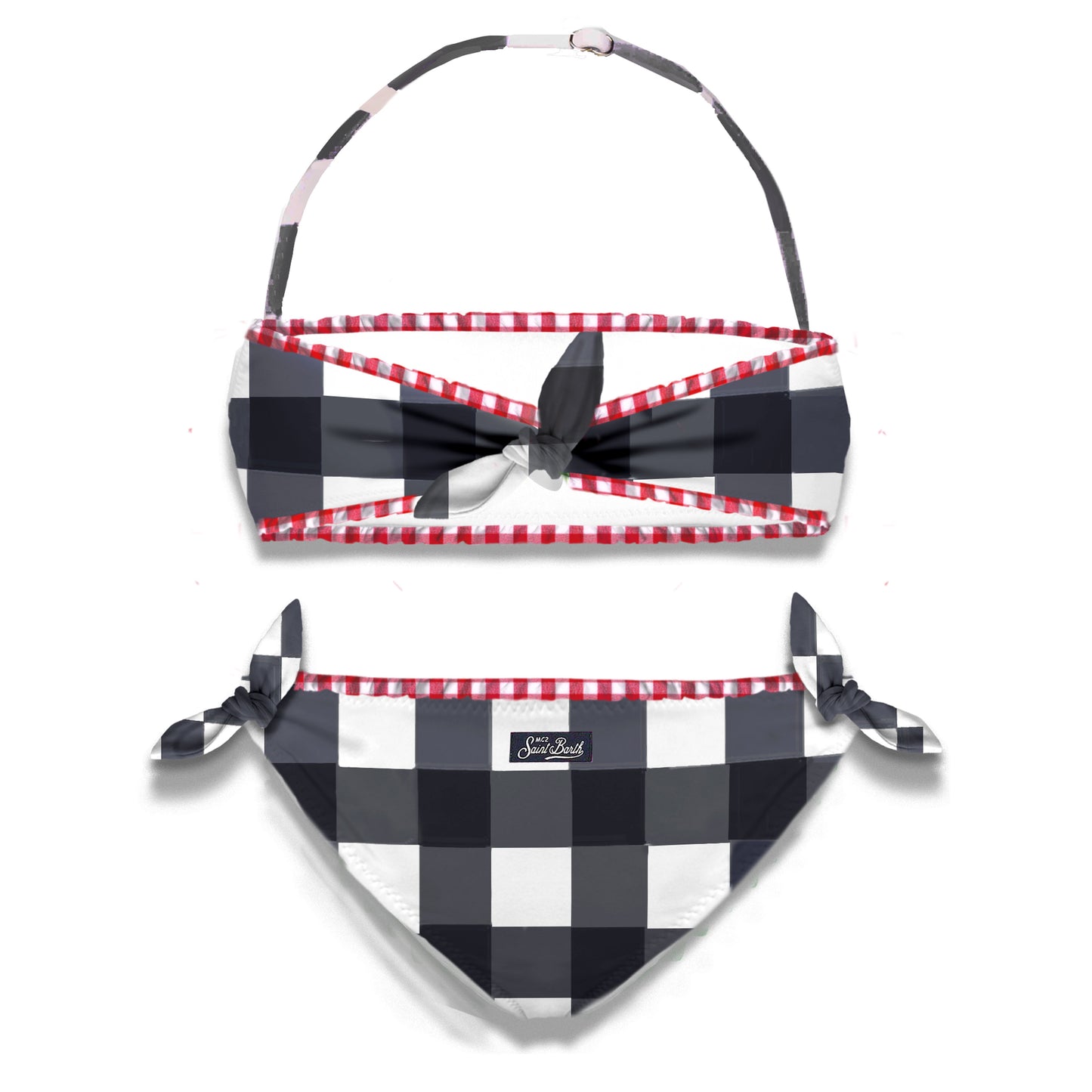 Girl gingham print bralette bikini - MC2 Saint Barth