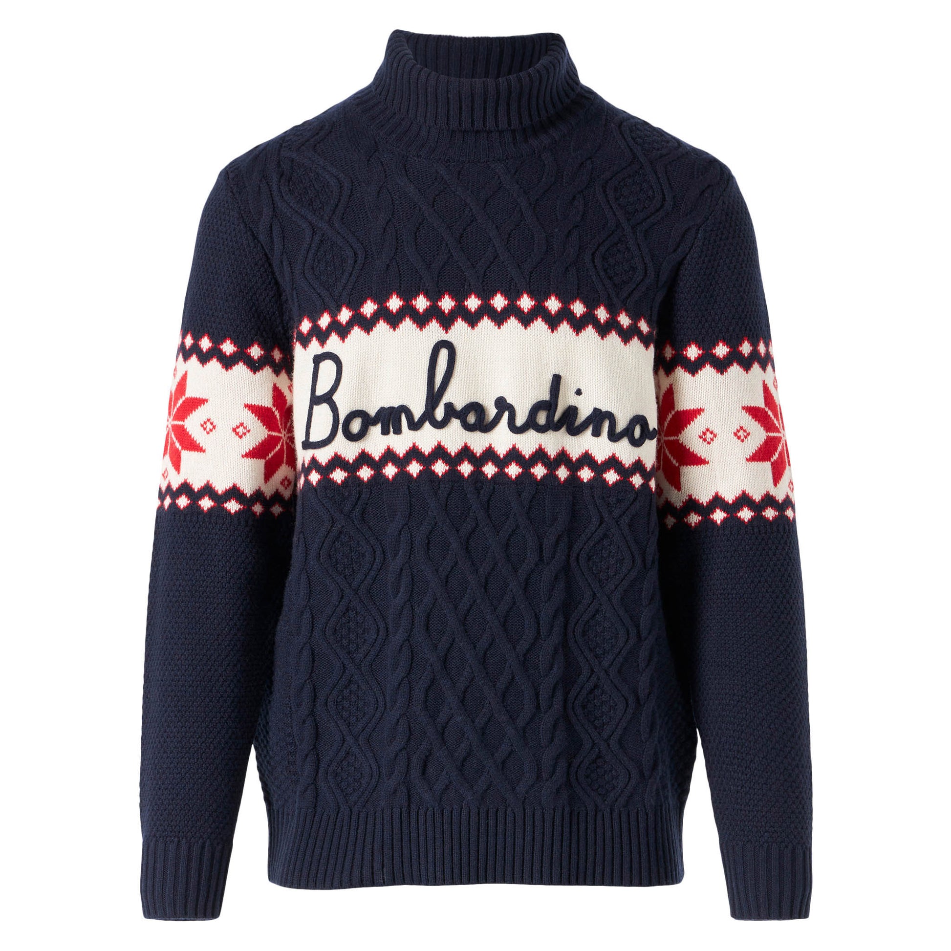 Half-turtleneck sweater with Bombardino lettering - MC2 Saint Barth
