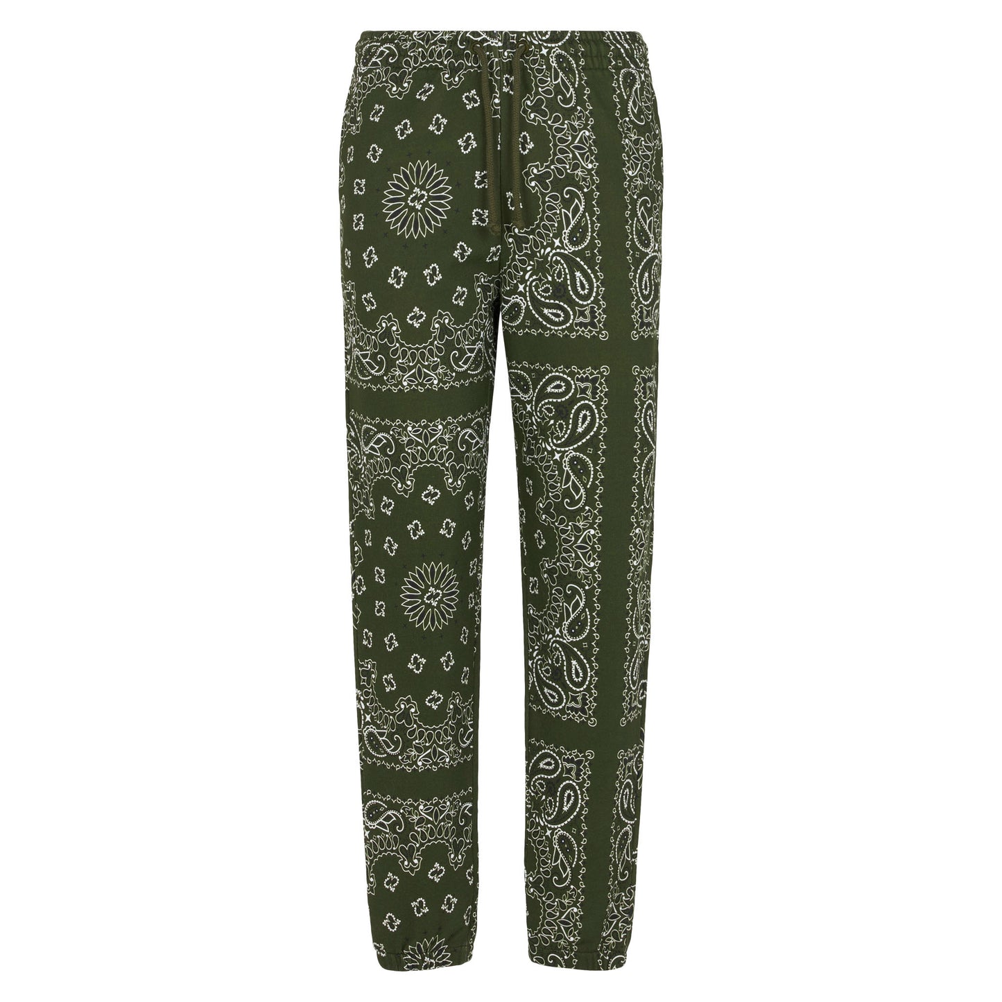 Woman fleece pants with green bandanna print - MC2 Saint Barth