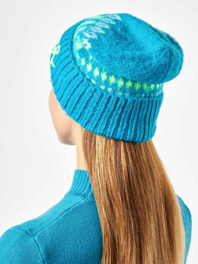 Woman ultra soft beanie with nordic jacquard - MC2 Saint Barth