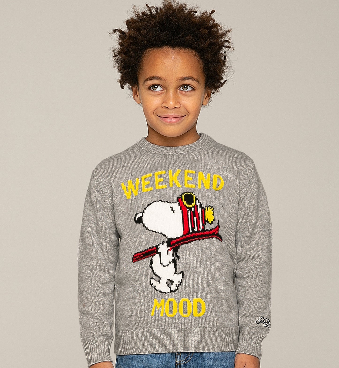 Snoopy Weekend Mood print kid sweater | Peanuts™ Special Edition - MC2 Saint Barth