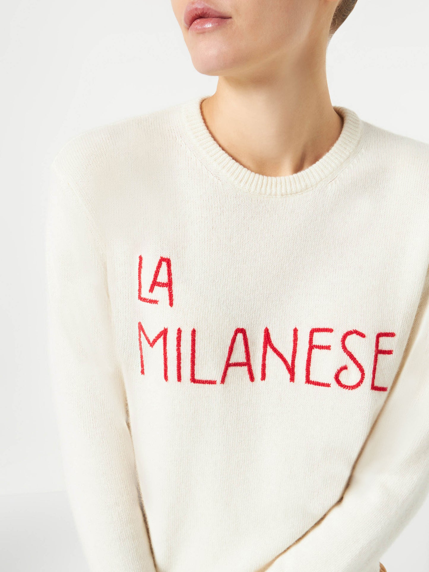 Damenpullover mit La Milanese-Stickerei | Michela Proietti Co-Lab