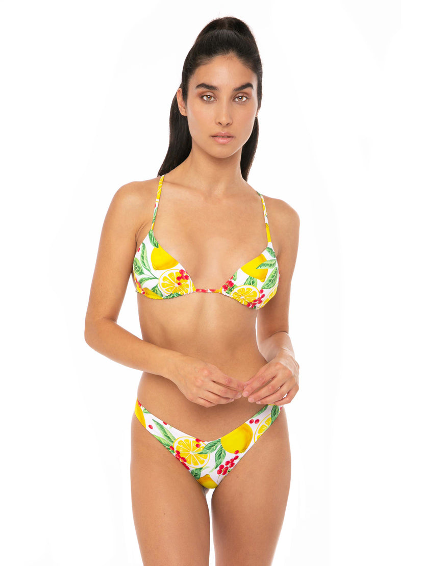 Damen-Triangel-Bikini mit Zitronenprint
