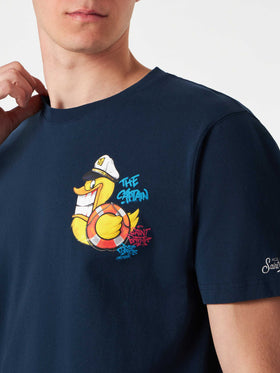 Man t-shirt with captain duck print | CRYPTO PUPPETS® SPECIAL EDITION