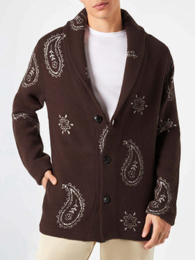 Man knit jacket with Paisley print - MC2 Saint Barth