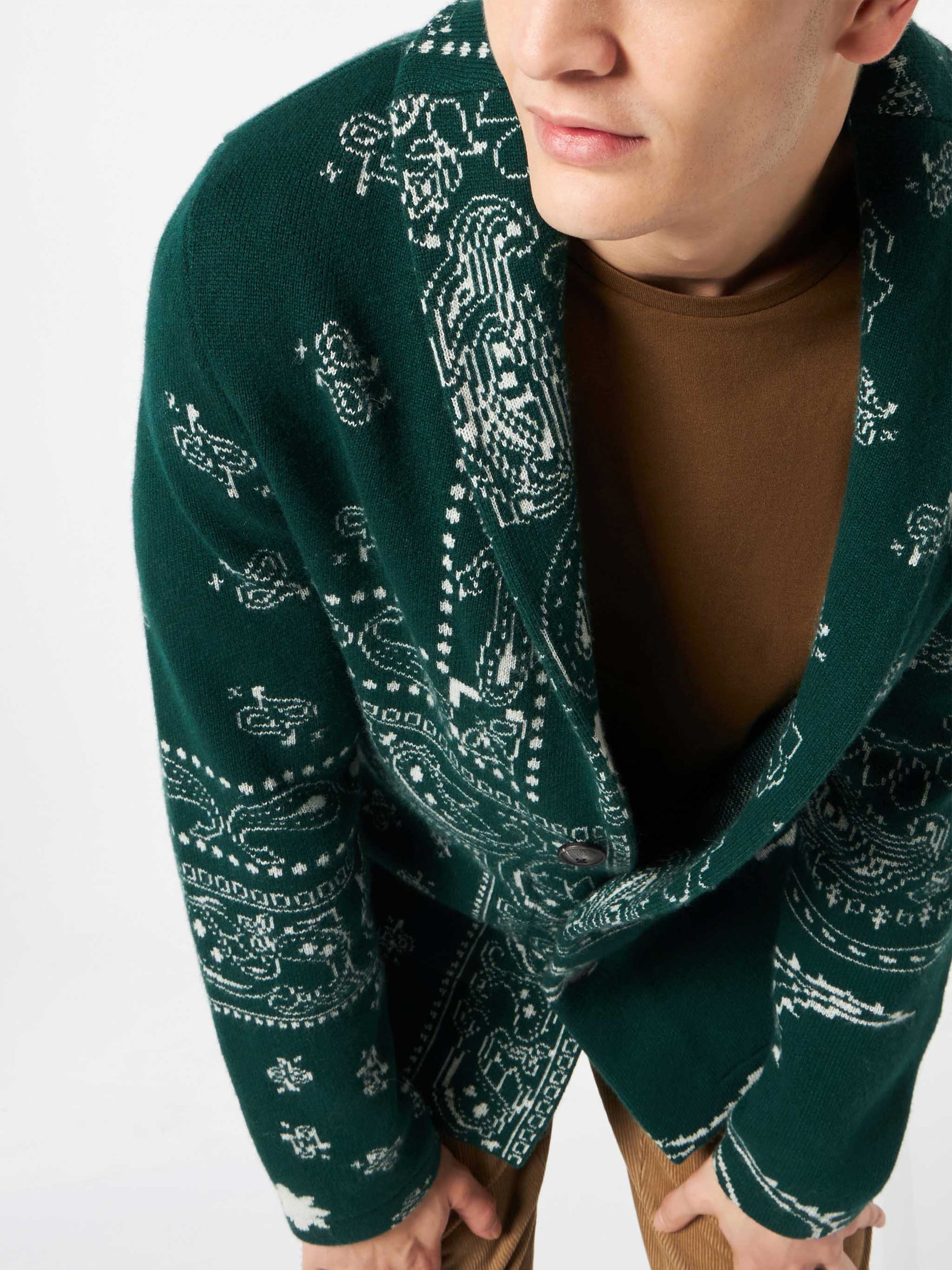 Man knit jacket with bandanna print - MC2 Saint Barth