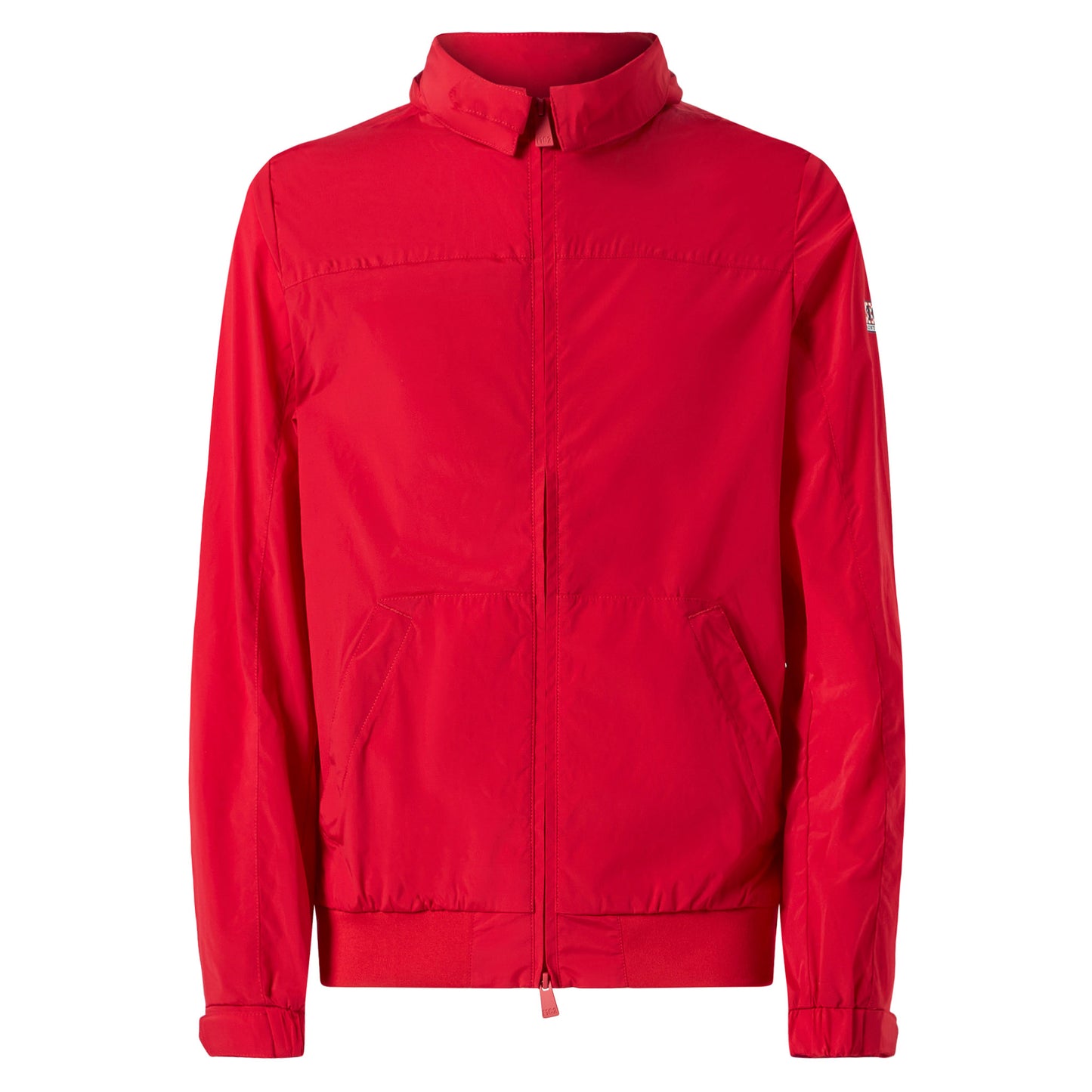 Rote mittelschwere Windjacke mit Reißverschluss