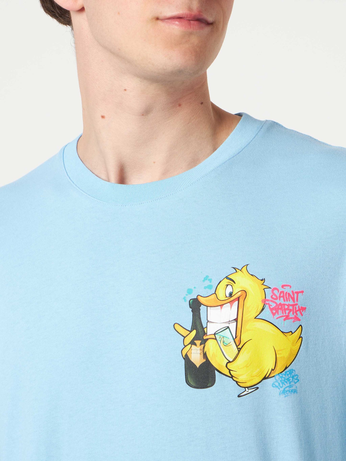 Man t-shirt with ducky print | CRYPTO PUPPETS® SPECIAL EDITION - MC2 Saint Barth
