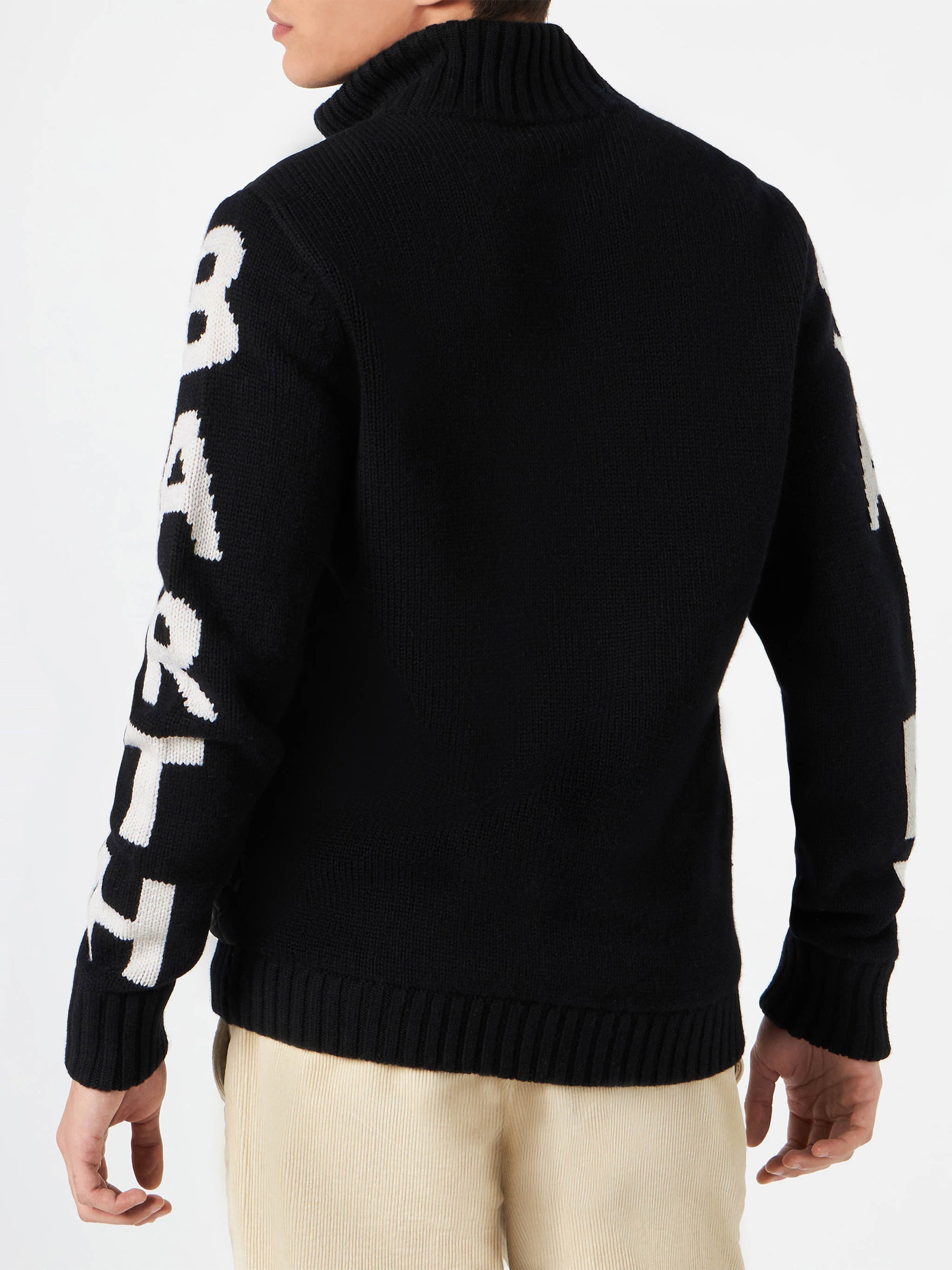 Man black padded jacket - MC2 Saint Barth