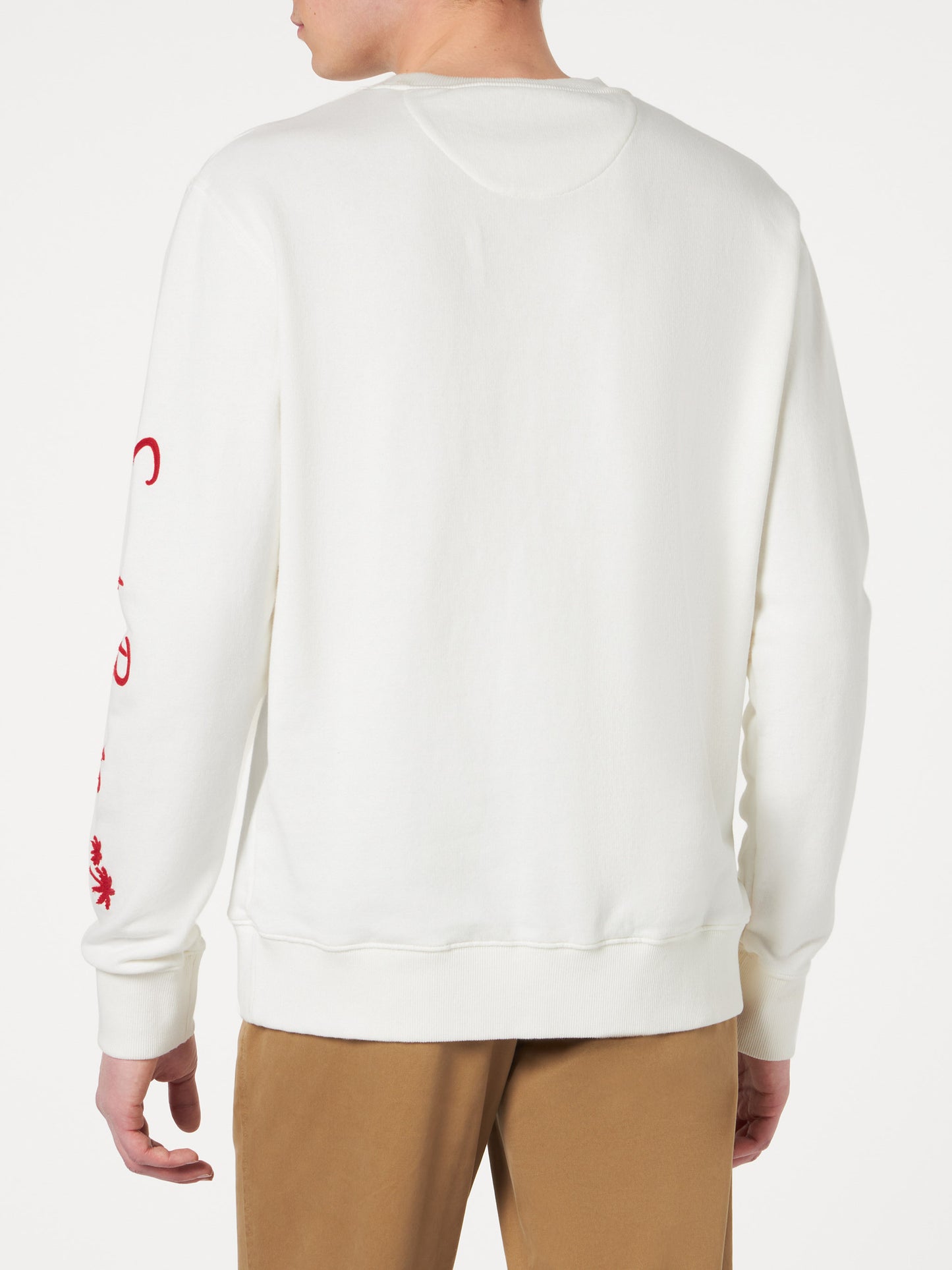 Man white sweatshirt with Saint Barth embroidery - MC2 Saint Barth