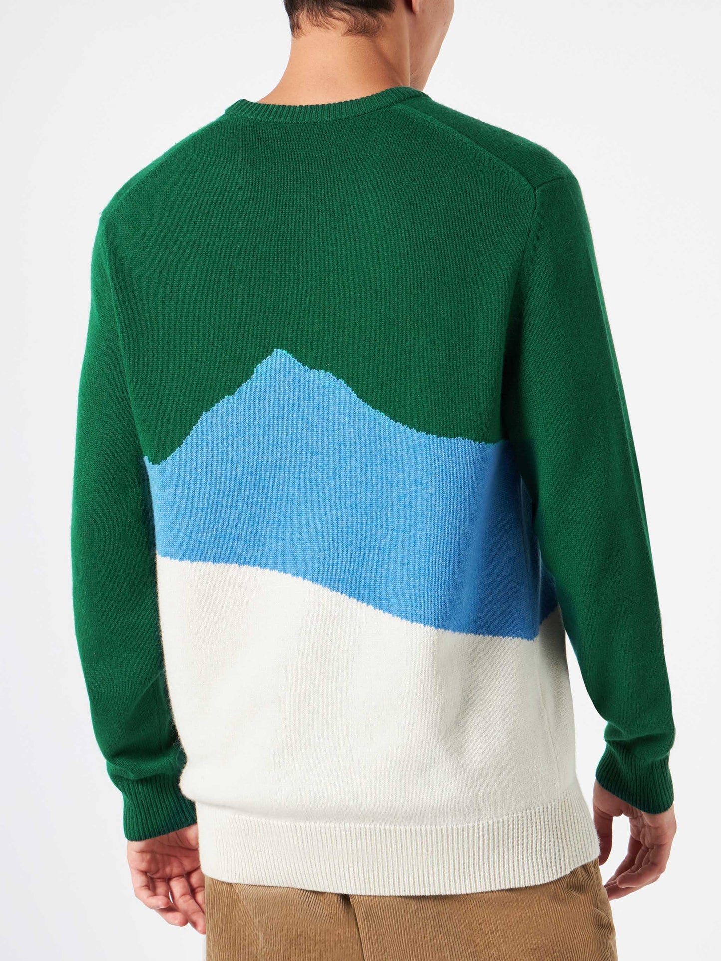 Herrenpullover Aspen mit Vintage-Postkartendruck