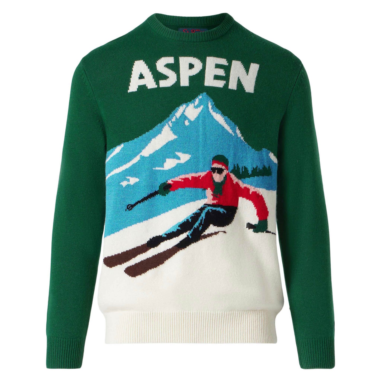 Herrenpullover Aspen mit Vintage-Postkartendruck