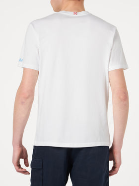 Man cotton t-shirt with Lodola Car print | MARCO LODOLA ART SPECIAL EDITION - MC2 Saint Barth