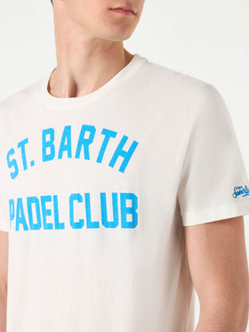 Man cotton vintage treatment t-shirt with St. Barth Padel Club print - MC2 Saint Barth