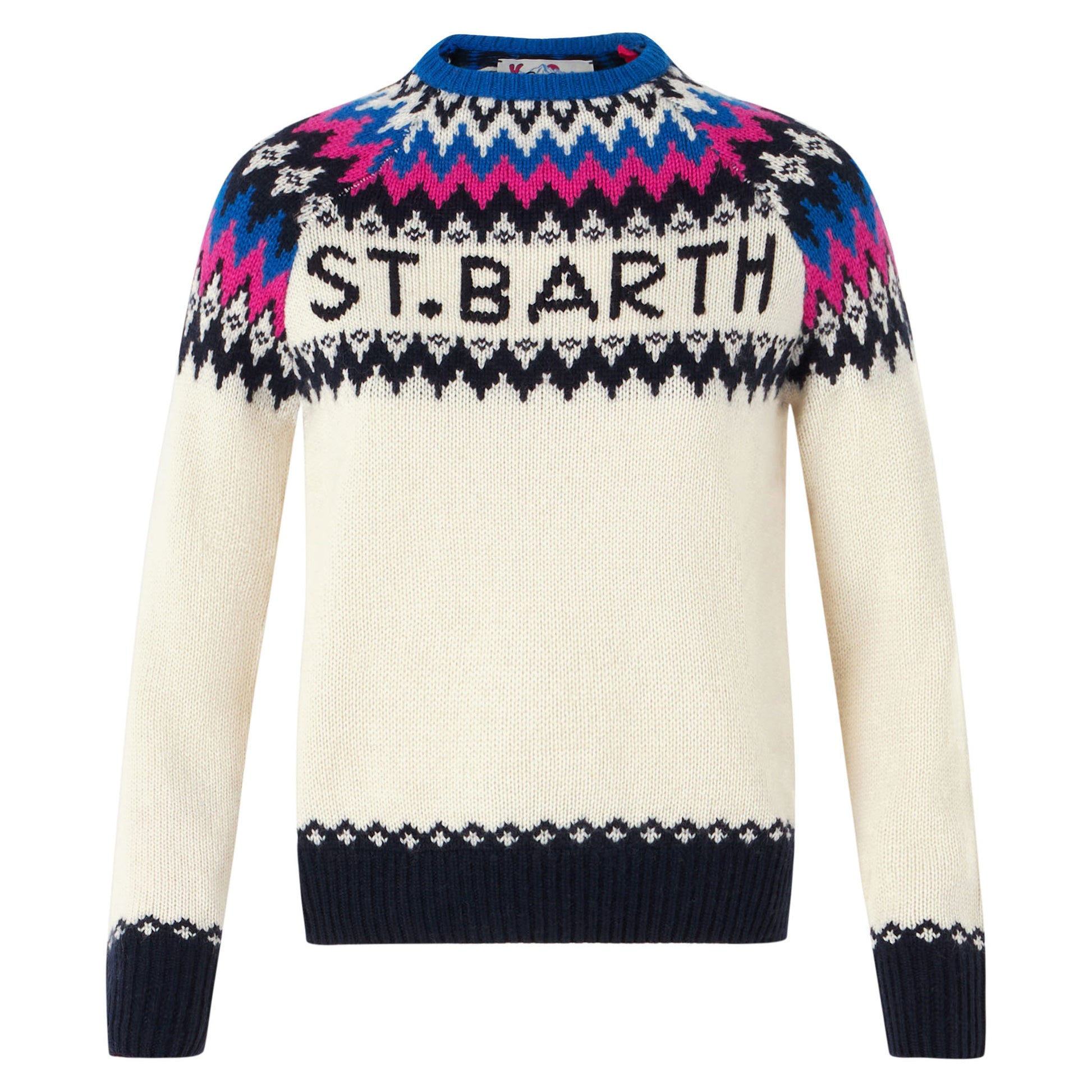 Woman crewneck nordic jacquard sweater - MC2 Saint Barth
