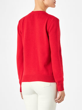 Woman sweater with Snoopy print | SNOOPY PEANUTS™ SPECIAL EDITION - MC2 Saint Barth