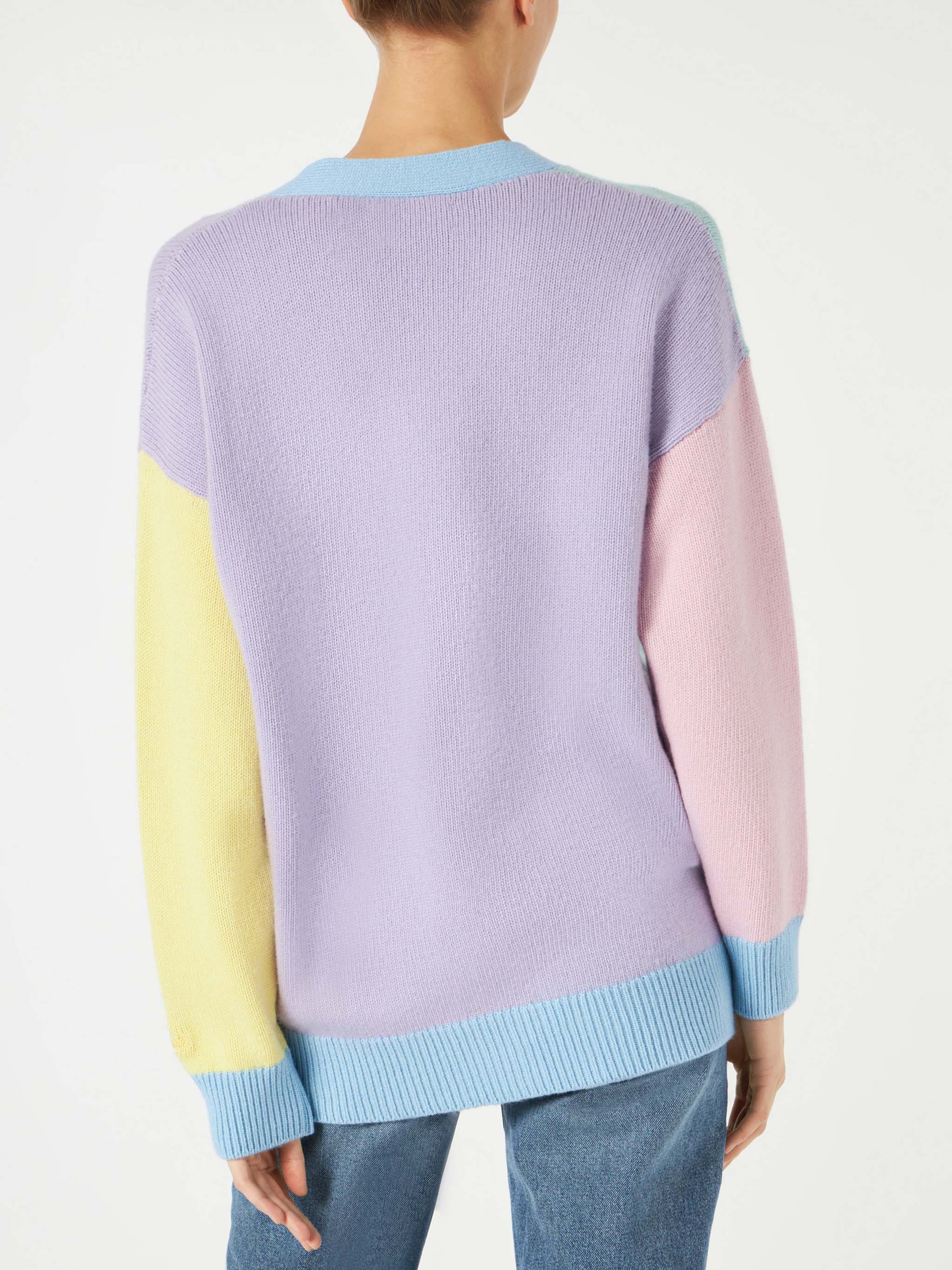 Woman cardigan with pockets and Saint Barth embroidery - MC2 Saint Barth