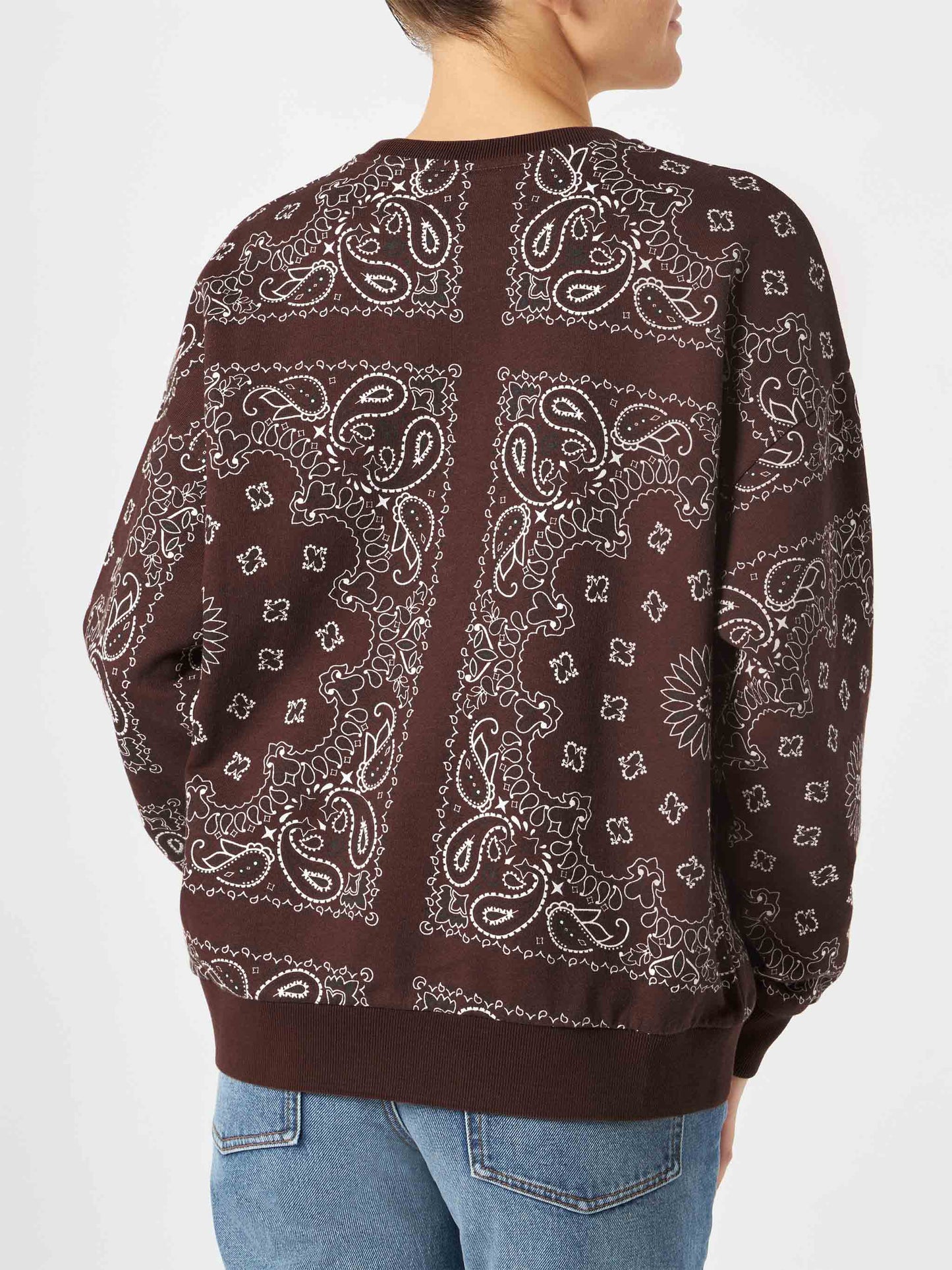 Woman sweatshirt Stardust with bandanna print - MC2 Saint Barth