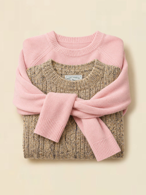 Women's Solid Color Crewneck Knits