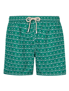 Man lightweight fabric swim-shorts Lighting Micro Fantasy with golf print