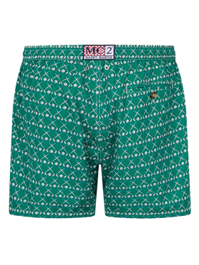 Man lightweight fabric swim-shorts Lighting Micro Fantasy with golf print