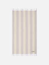 Fouta lightweight with white and lilac stripes