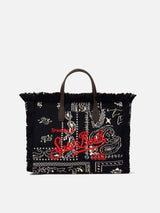 Colette Wollhandtasche mit schwarzem Bandana-Print