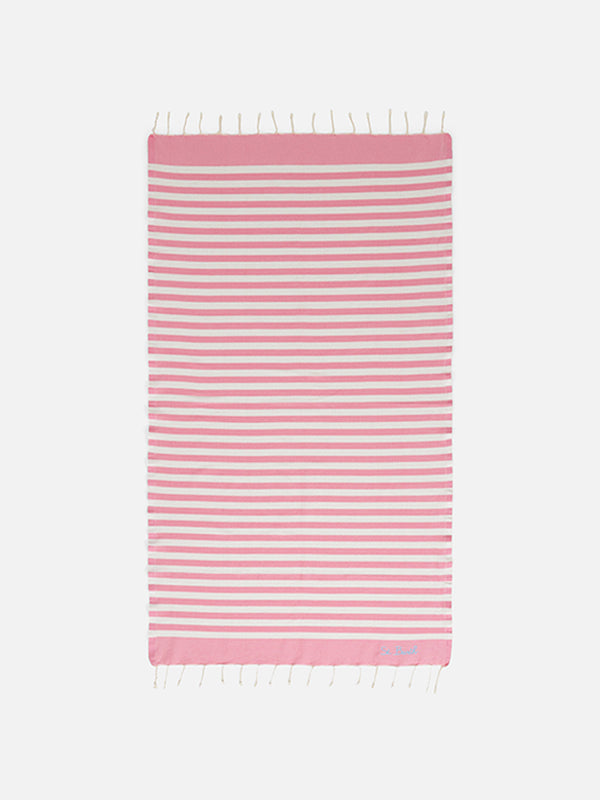 Fouta classico a nido d'ape con righe