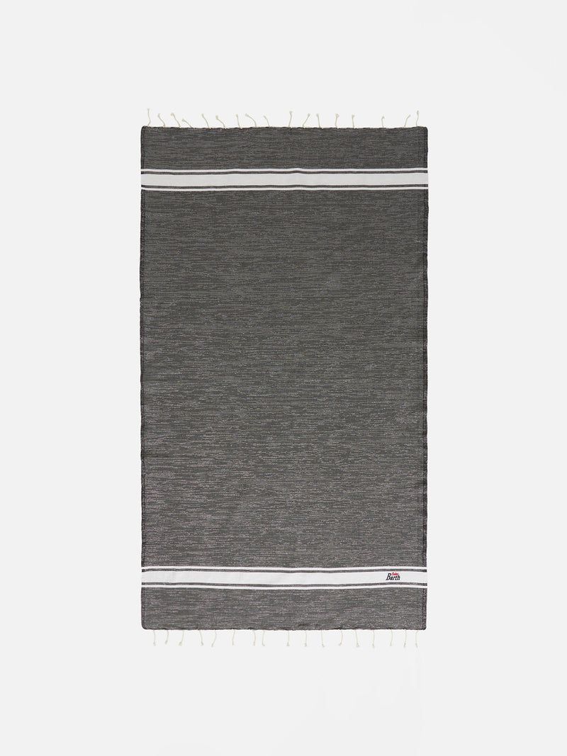 Fouta-Handtuch mit schwarzem Lurex-Streifen