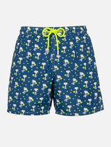 Man lightweight fabric swim-shorts Lighting Micro Fantasy with Snoopy padel print | SNOOPY PEANUTS™ SPECIAL EDITION