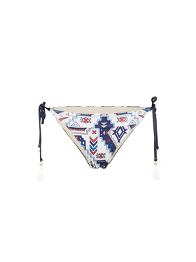 Damen-Badehose mit glitzerndem Azteken-Print