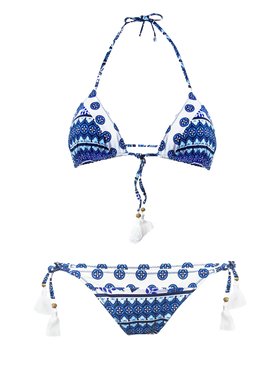 Gipsy print triangle bikini - MC2 Saint Barth