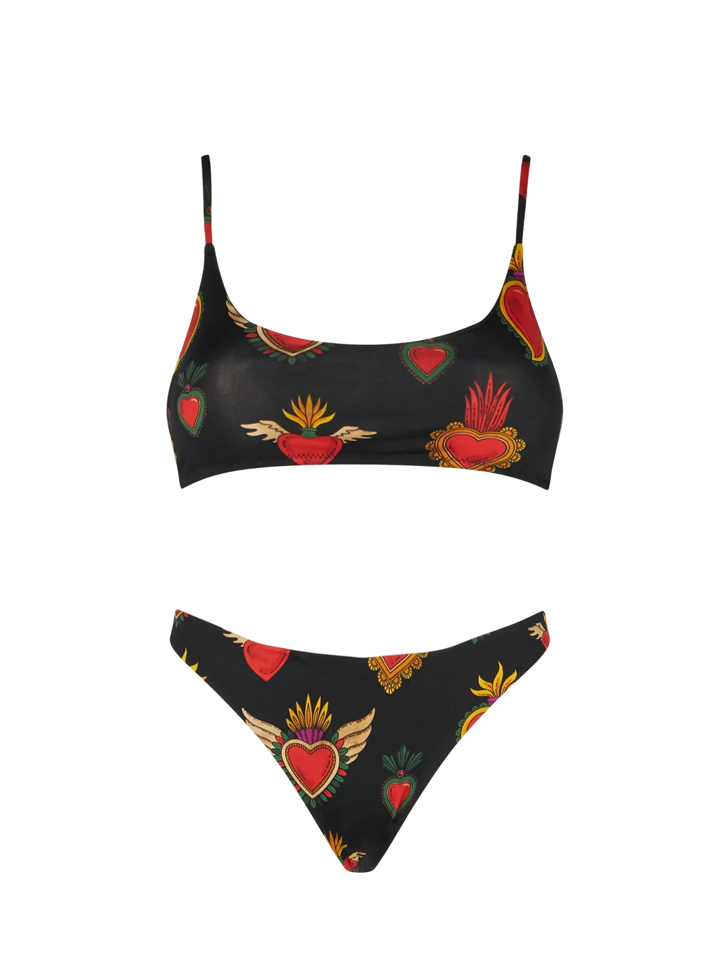 Bikini da donna a bralette cuori sacri