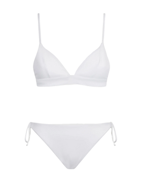 White ribbed triangle bikini - MC2 Saint Barth