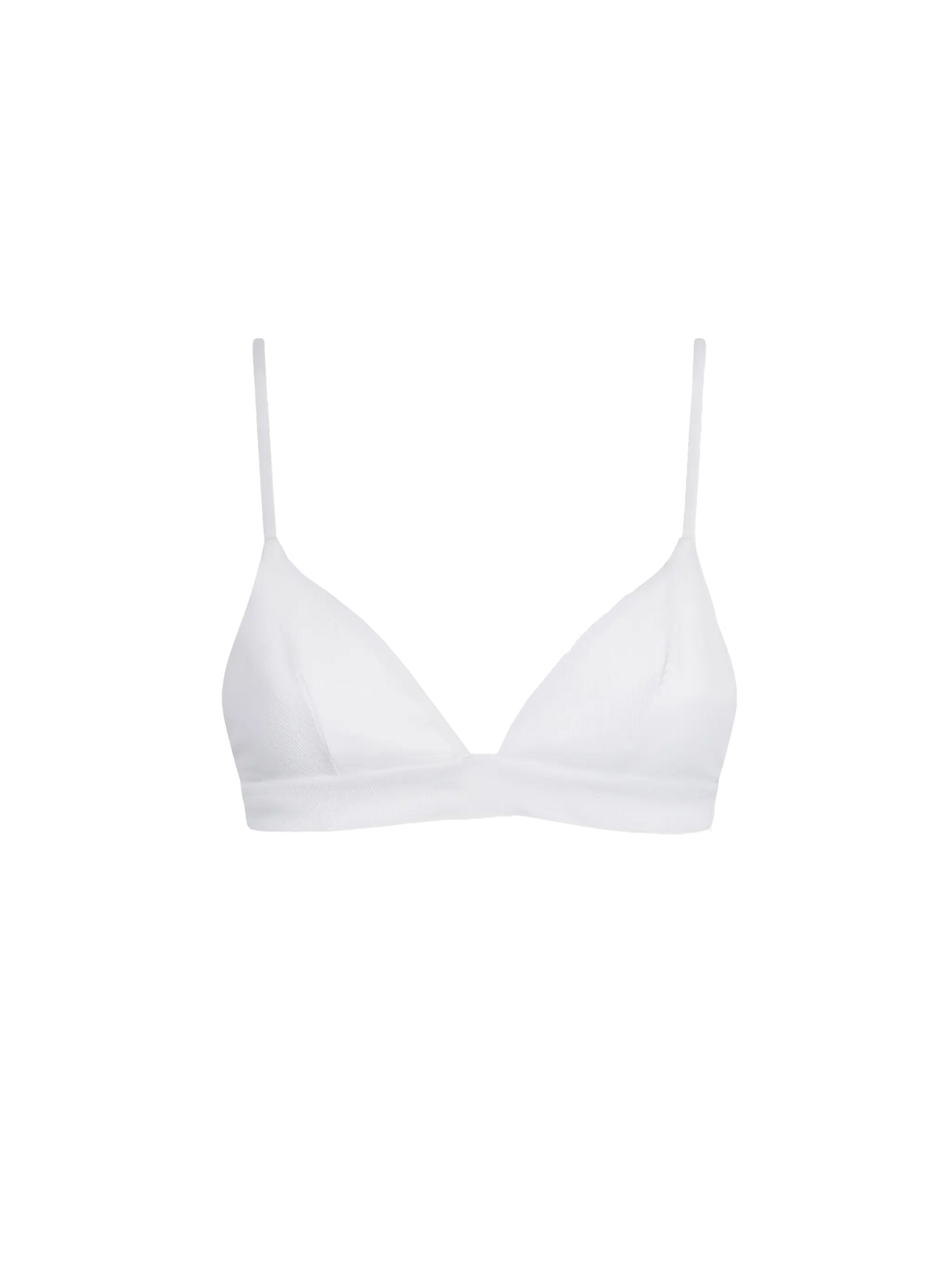White ribbed triangle top