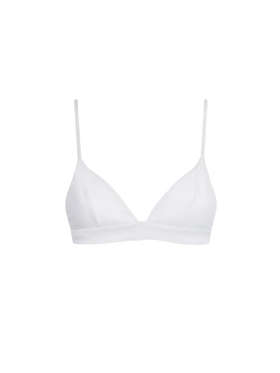 White ribbed triangle top