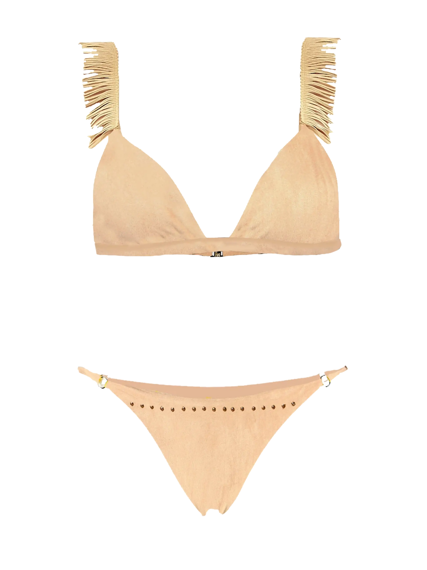 Suede effect triangle bikini with cheeky swim briefs - MC2 Saint Barth