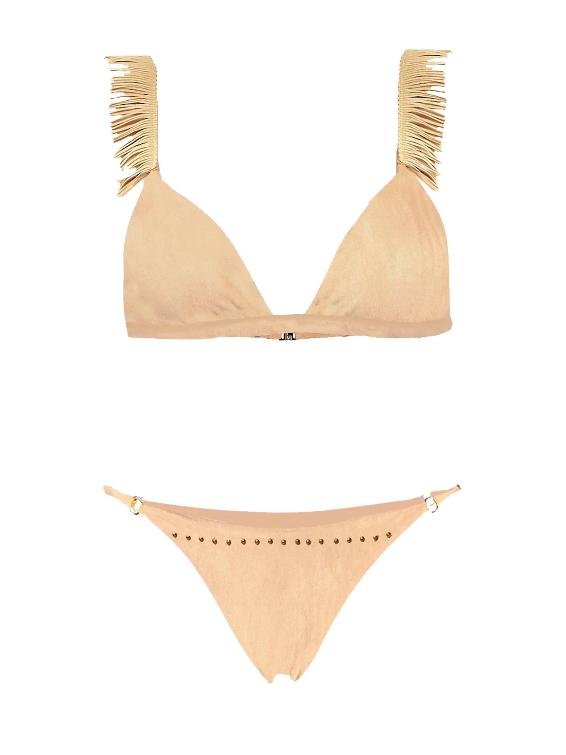 Suede effect triangle bikini with cheeky swim briefs - MC2 Saint Barth