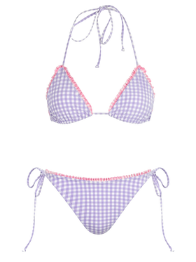 Gingham triangle bikini