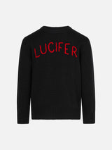 Kid sweater with Lucifer embroidery