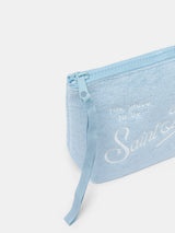 Pochette Aline in spugna azzurra