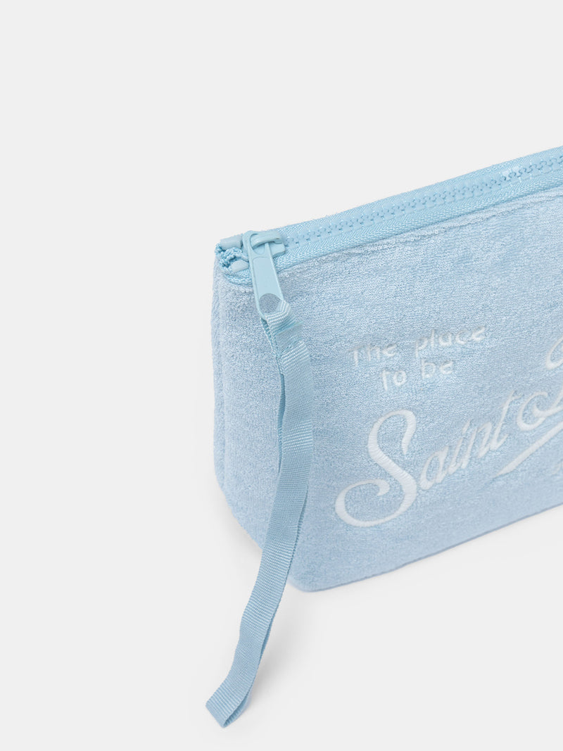 Pochette Aline in spugna azzurra