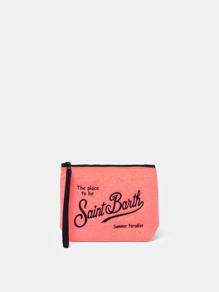Fluo pink terry pochette Aline