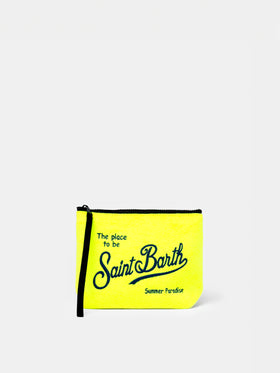 Pochette Aline in spugna giallo fluo