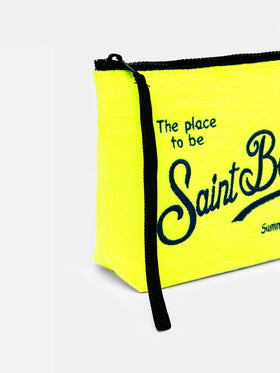 Pochette Aline in spugna giallo fluo