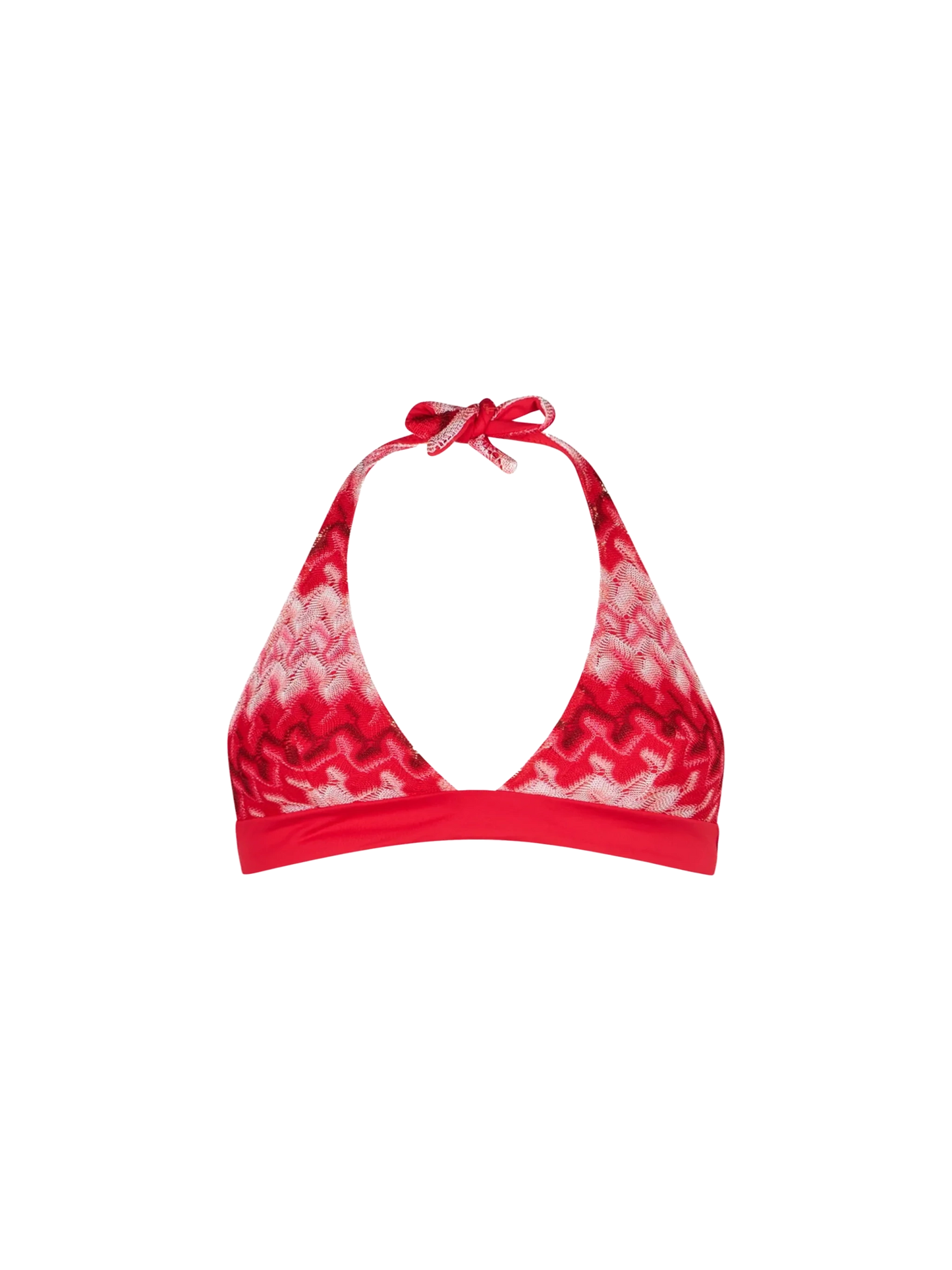 Red knitted triangle