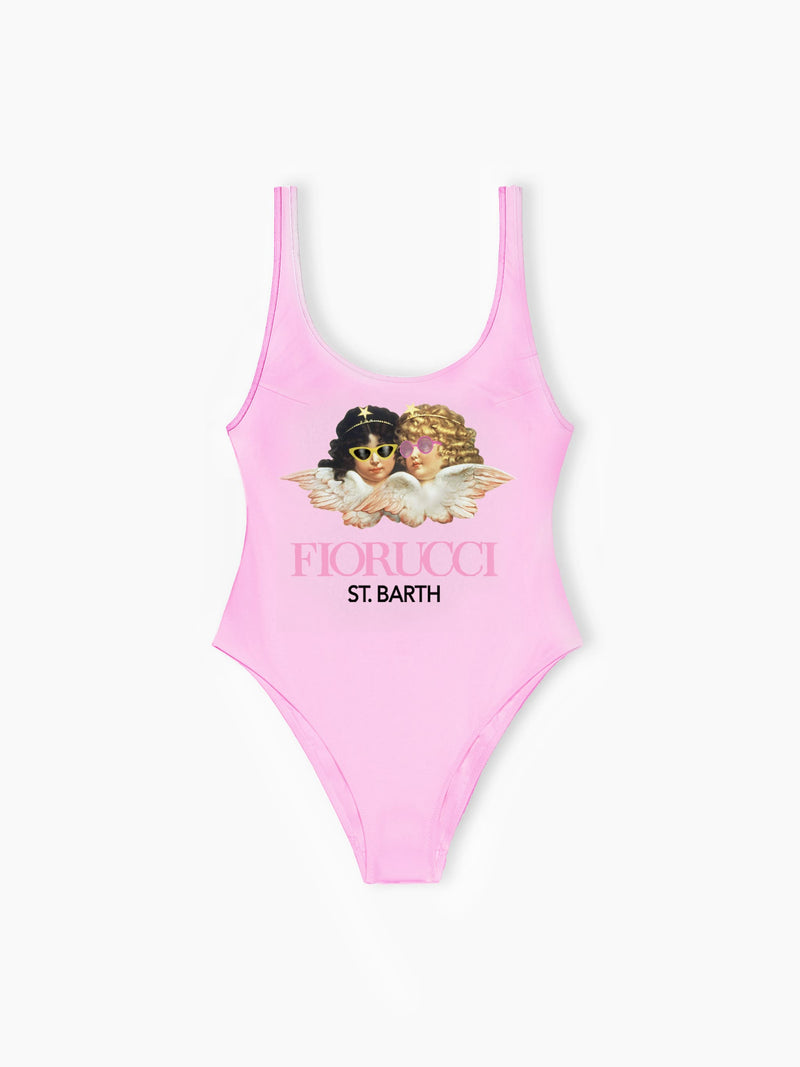 Woman scoopback print one-piece swimsuit Althea | FIORUCCI SPECIAL EDITION