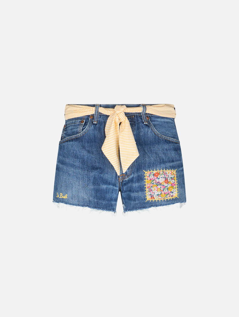 Woman Libby denim shorts | MADE WITH LIBERTY FABRIC
