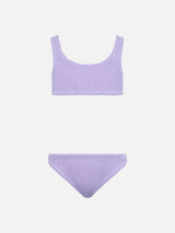 Lilac crinkle classic bralette bikini Baker